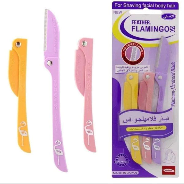 Feather Flamingos Facial Razors